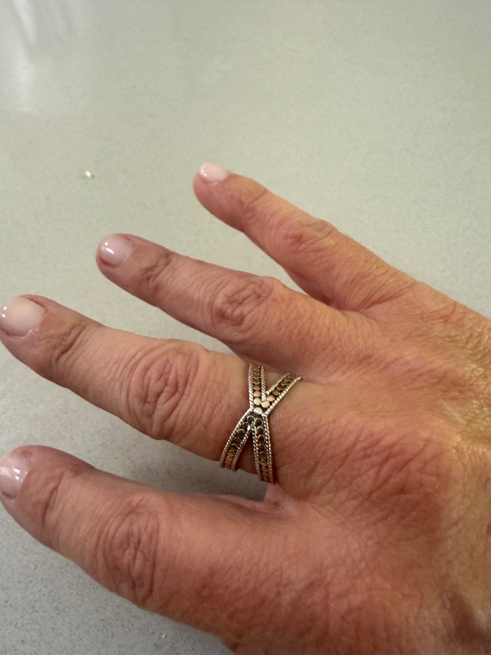 Anna Beck criss cross ring 925 Sterling Silver